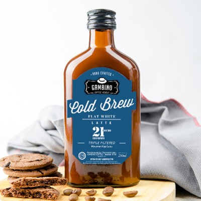 Gambino Coffee Flat White Cold Brew Latte